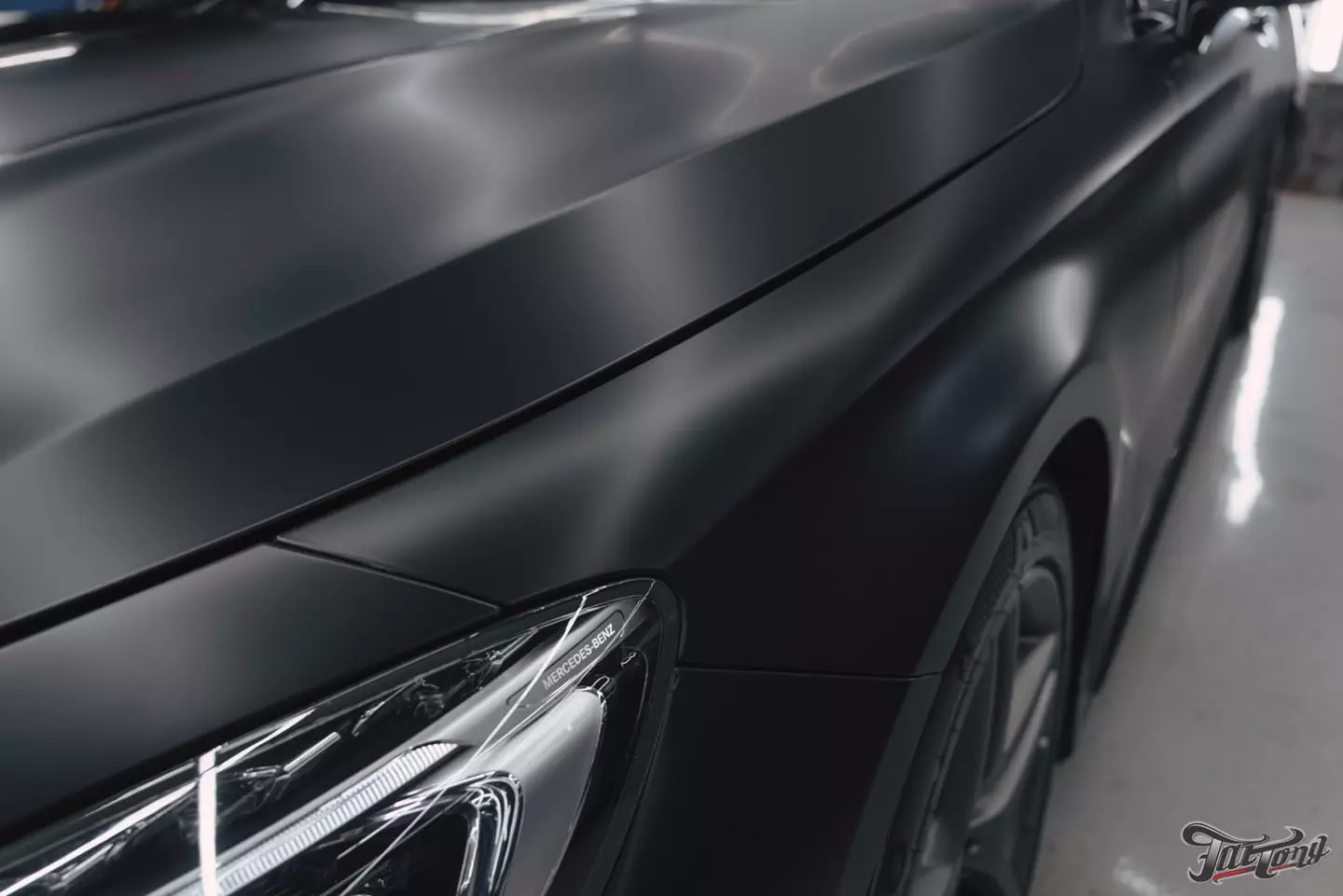 Смена стиля Mercedes S-class Coupe! Оклеили кузов в темно-серый винил от Oracal, окрасили диски